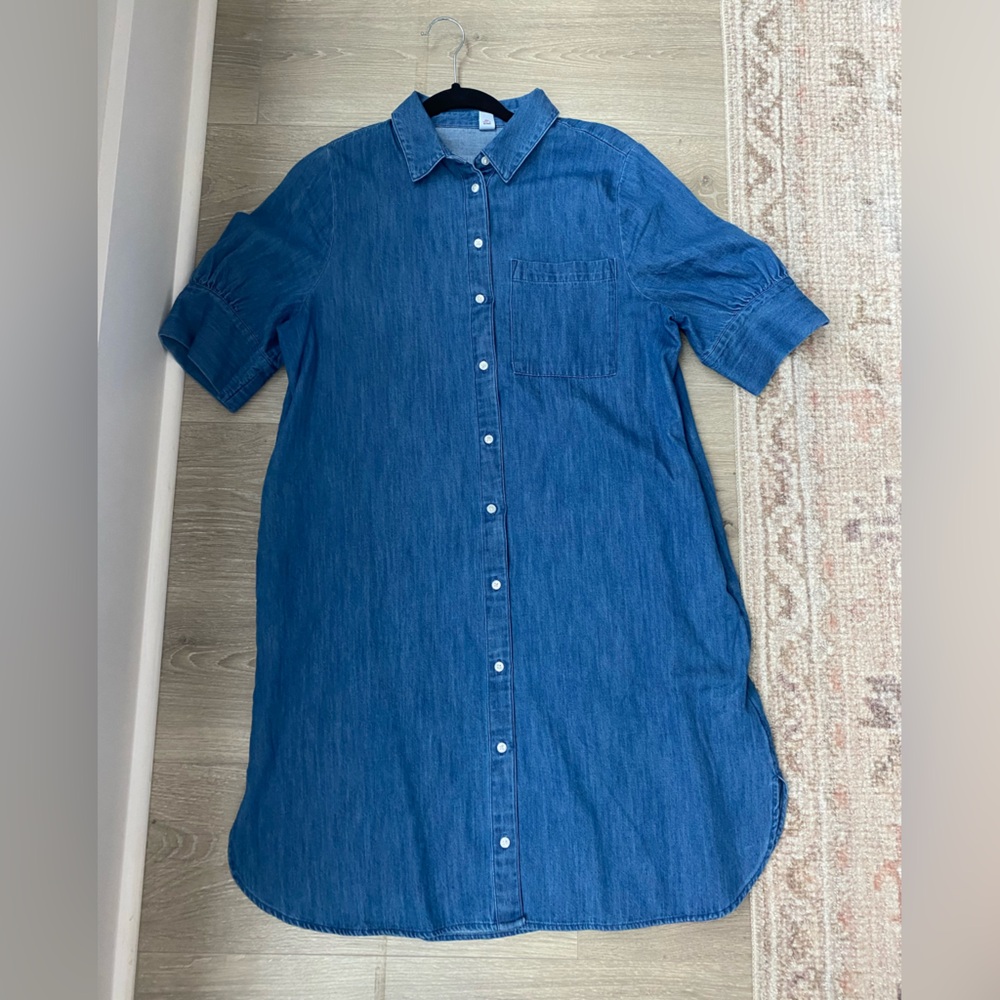 Casual Blue Denim dress with pockets